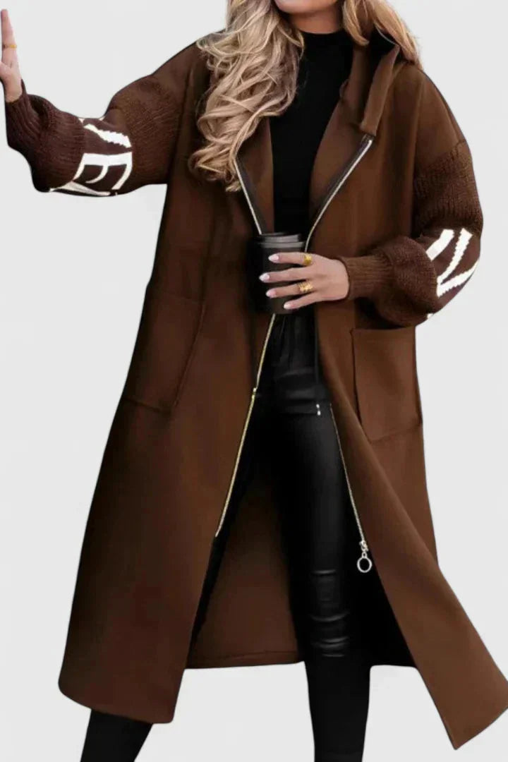 Women's hooded coat with flattering silhouette