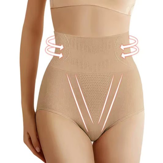 Women's knit high-waist shaping underwear with firm shaping – Beige