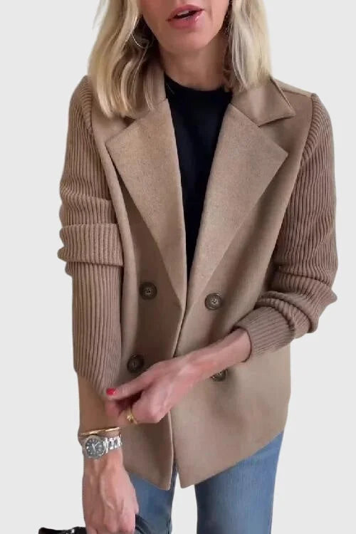 Women's double-breasted blazer with structured silhouette